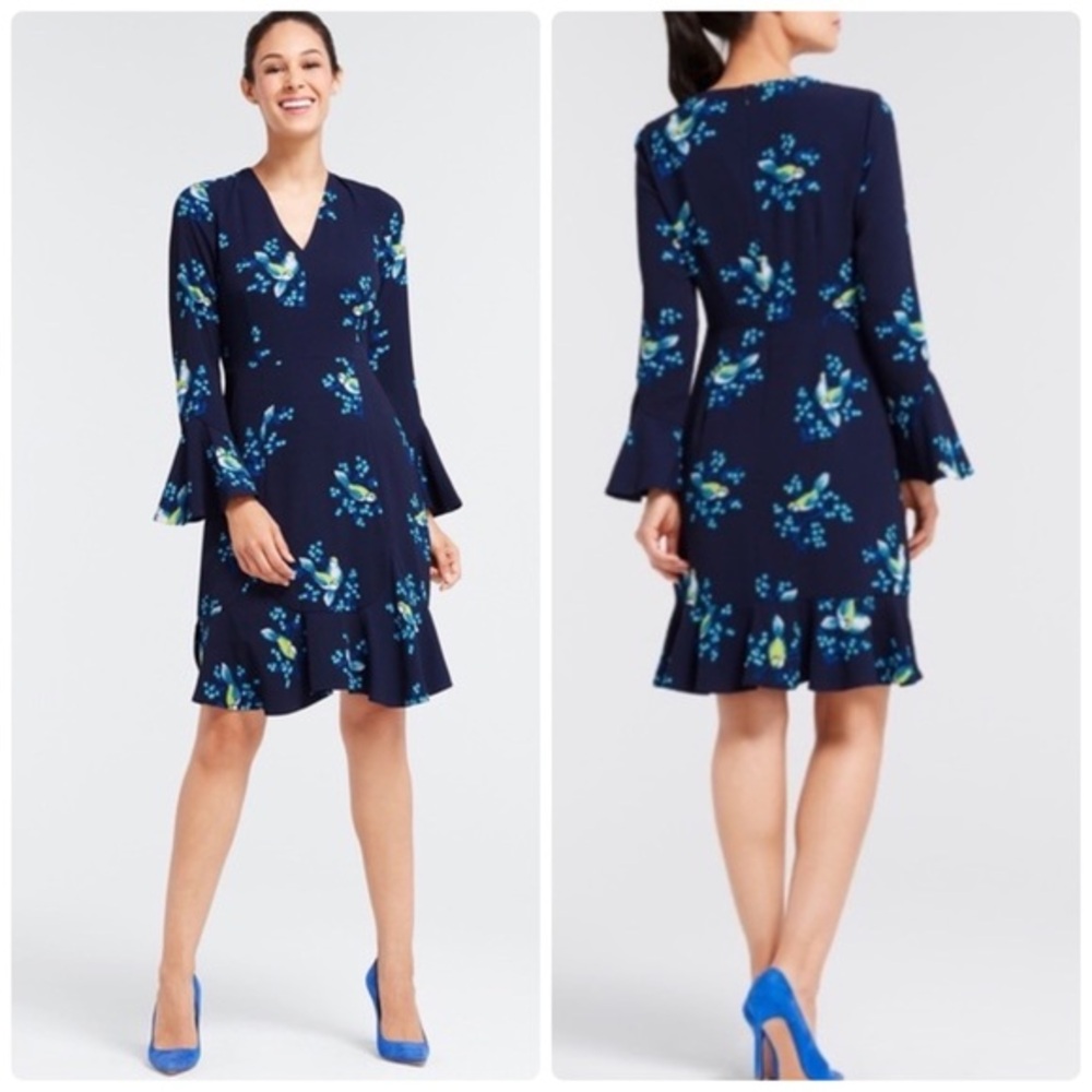 Draper James Blue Magnolia Mockingbird Dress